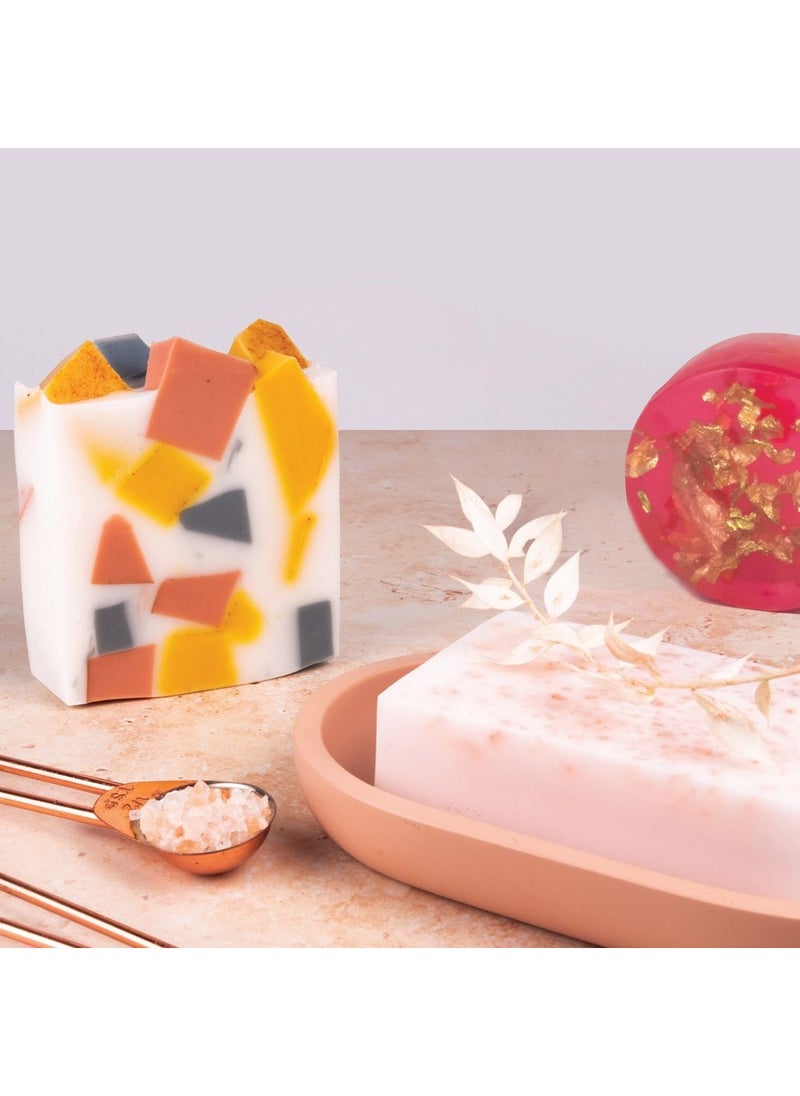 Hinkler Craft Maker Artisan Soap Kit - DIY Soap Making Set includes a rose gold soap, a lemon-rosemary soap, and a cotton candy soap, Create Custom Soaps, Handmade Craft Activities, Kids & Adults Craft Kit, Fun Artisanal Craft