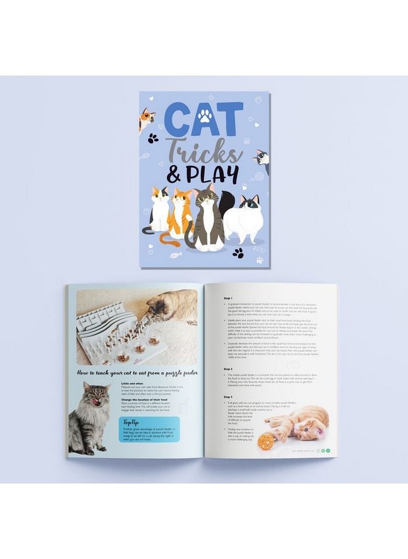 Hinkler Cat Tricks & Play Kit includes 64-page Book, Training Clicker, Extendable Target Stick, and Ball and Mouse Toys! Interactive Cat Toy Set, Teach Your Cat Fun Tricks, Safe & Stimulating Play, Fun Pet Playtime Kit