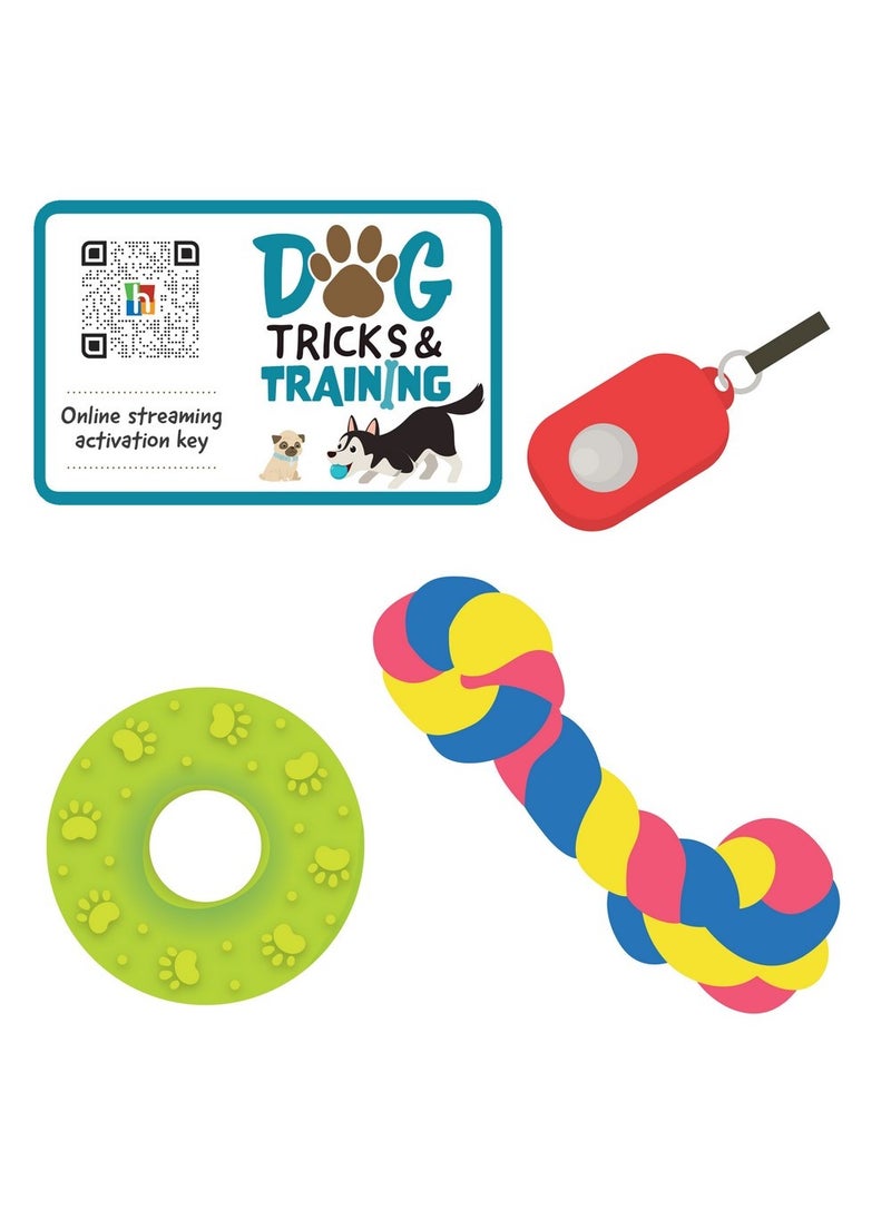 Hinkler Dog Tricks & Training Kit include 64-page Book, Rope Toy, Training Clicker, Activation Card for Online Video Access, Interactive Dog Training Set, Ideal for Dog Owners and Beginners