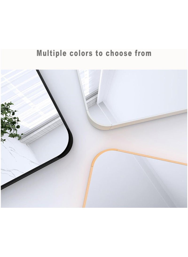Vparty Large Full-Length Standing Mirror (50x160cm) with HD Imaging, Aluminum Alloy Frame, and Stable Stand Bracket – Durable and Stylish Floor Mirror with Arched Design, Freestanding or Wall-Mounted, Functional Accent Mirror for Bedroom, Hallway, Living Room, and Entryway, Modern Home Decor, Leaning or Hanging Full Body Mirror (Silver)