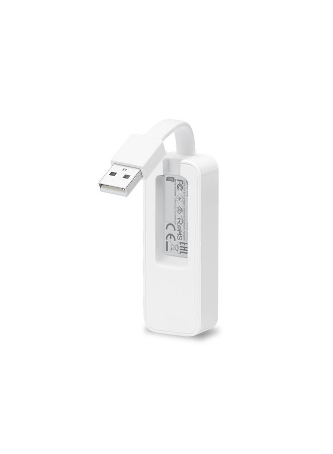 USB 2.0 to 100Mbps Ethernet Network Adapter White