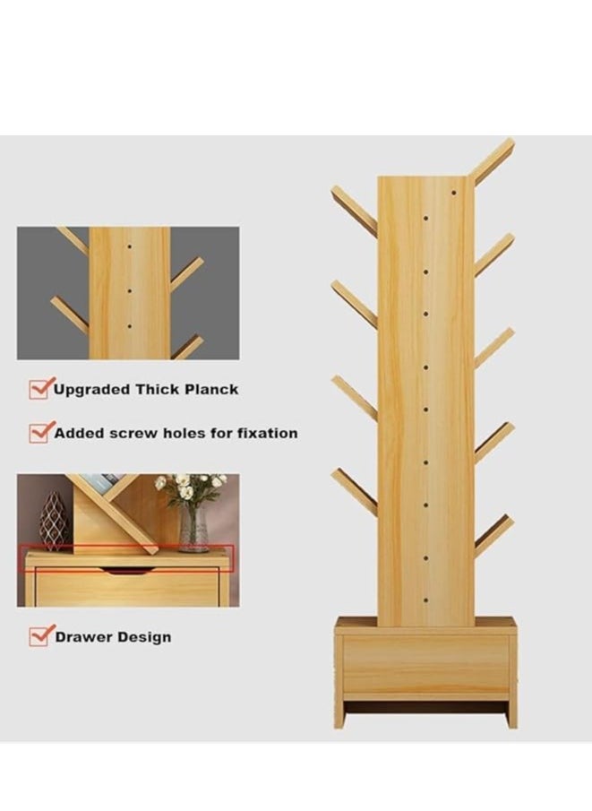 10-layer tree-like bookshelf, 10-layer bookshelves with drawers, modern bookshelves, self-standing tree-like bookshelves, practical organization shelves for home offices, living rooms, bedrooms