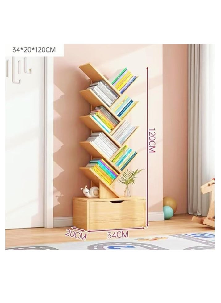 10-layer tree-like bookshelf, 10-layer bookshelves with drawers, modern bookshelves, self-standing tree-like bookshelves, practical organization shelves for home offices, living rooms, bedrooms