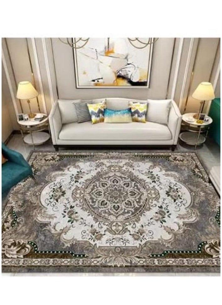 Living Room Rug European Style Luxury Comfortable Carpet Synthetic Fibre