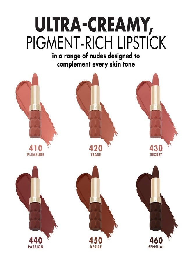 Milani Color Fetish Matte Lipstick - Shade Desire (4g) | Long-Lasting, Highly Pigmented, Bold Color | Lightweight, Velvet Matte Finish | Comfortable, Full-Coverage Lipstick