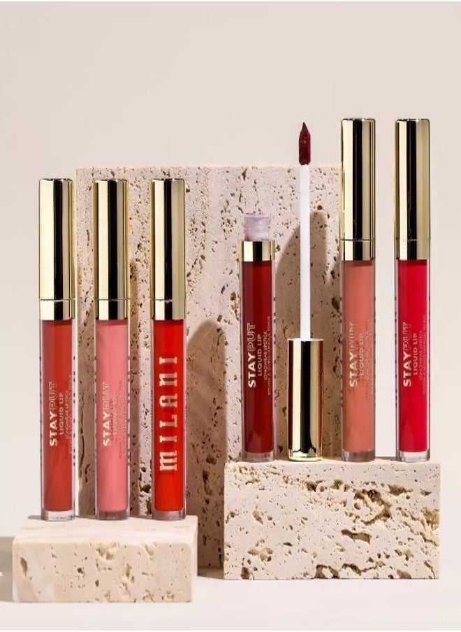 Milani Stay Put Liquid Longwear Lipstick 170 - Unhinged: Bold, Smudge-Proof Matte Lip Color with Intense Pigmentation and 16-Hour Wear