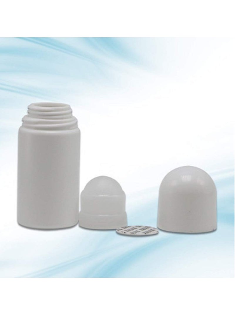 4Pcs 50mL Empty Refillable Roll-on Bottle White Plastic Anti-perspirant Roller Bottles Leak-Proof DIY Deodorant Container with Roller Ball