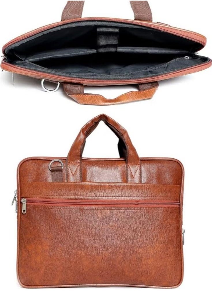 Men’s Synthetic Leather Laptop Messenger Bag – Perfect Blend of Style & Functionality