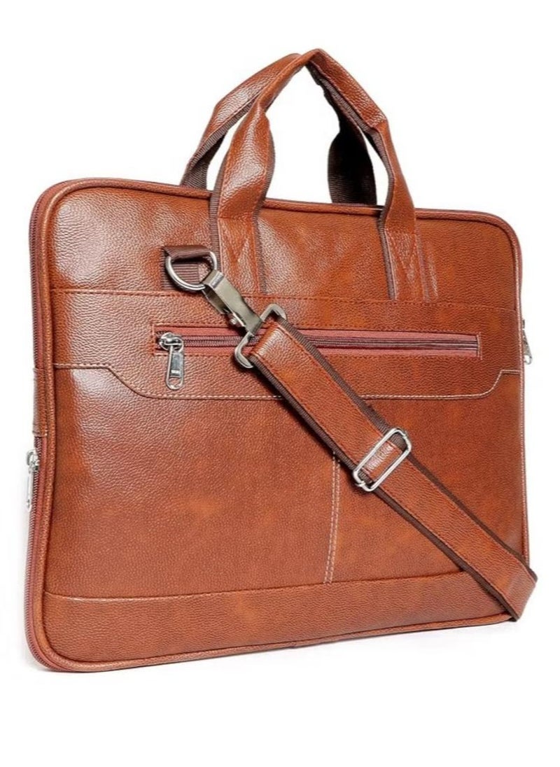 Men’s Synthetic Leather Laptop Messenger Bag – Perfect Blend of Style & Functionality