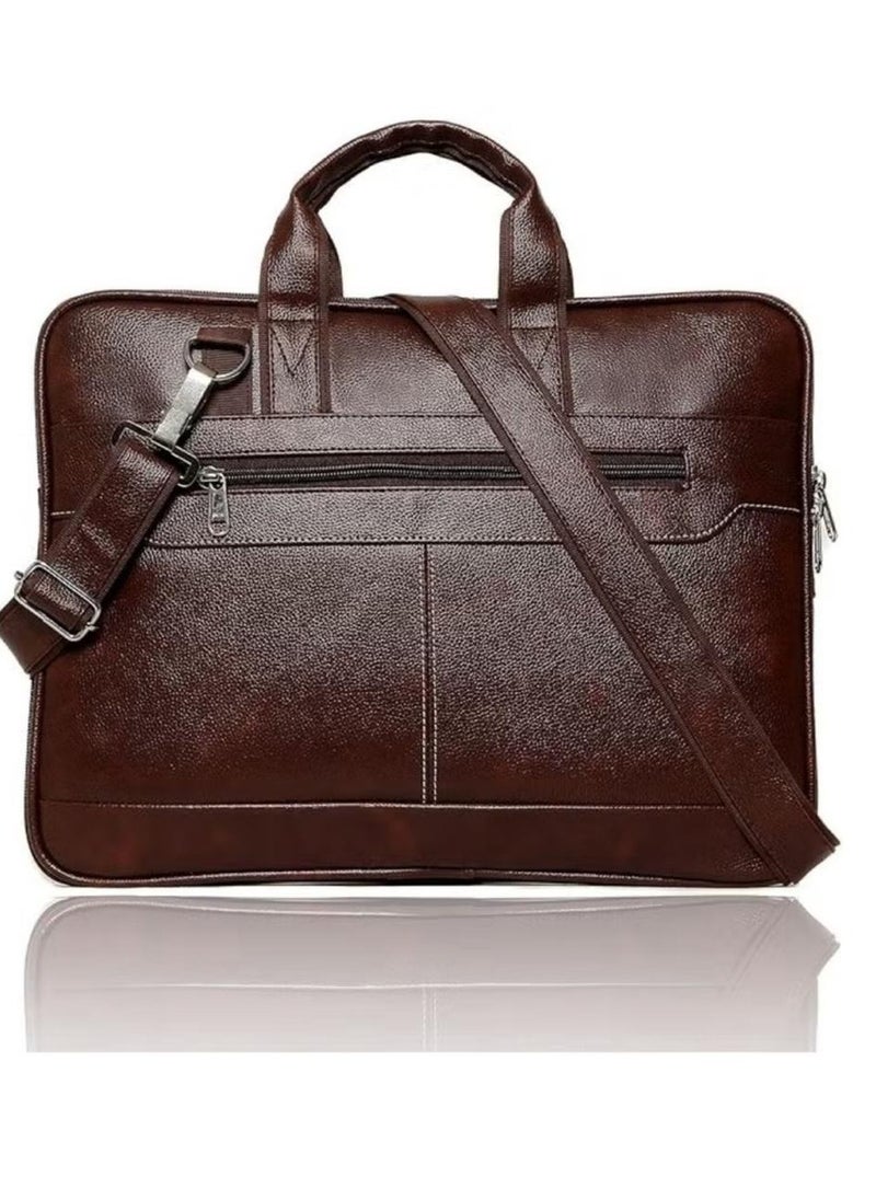 Men’s Synthetic Leather Laptop Messenger Bag – Perfect Blend of Style & Functionality