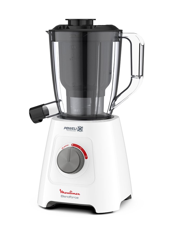 Blendforce 2 in 1, Blender with Juicer Jar, Plastic Jug, Healthy, Convenient 2 L 600 W LM42Q127 White / Black / Red