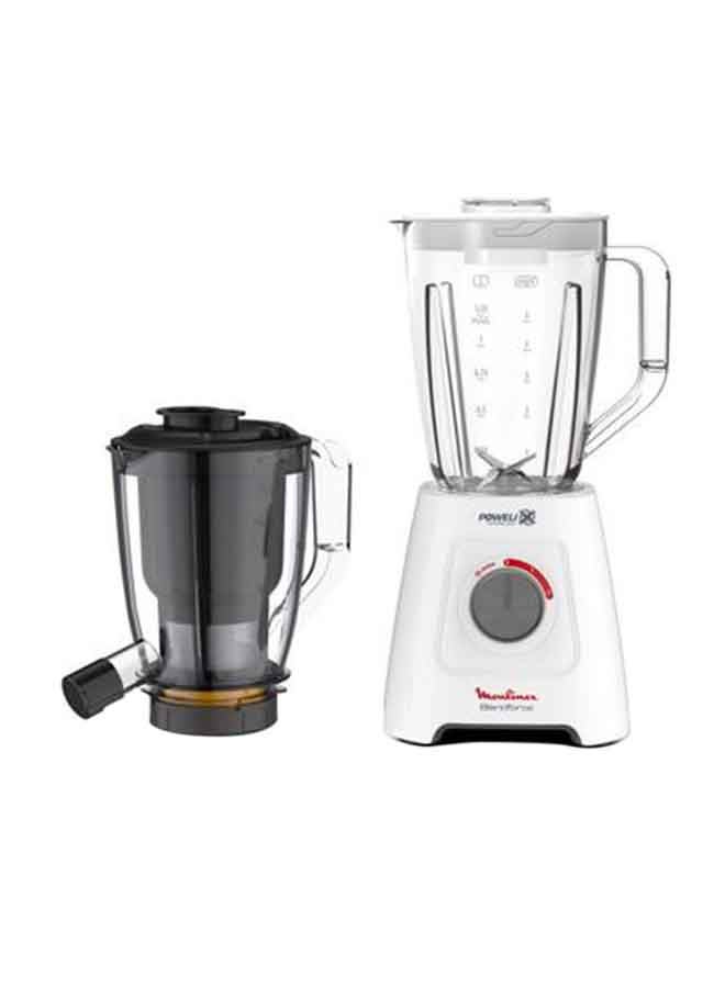 Blendforce 2 in 1, Blender with Juicer Jar, Plastic Jug, Healthy, Convenient 2 L 600 W LM42Q127 White