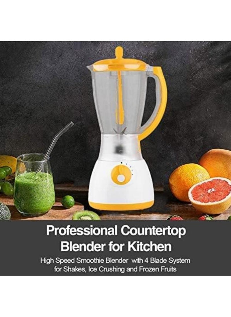 Smoothie Maker, Professional High Speed Blender 1000W with Adjustable Speeds and 1.5L Jar, Professional Mixer for Food Processor for Kitchen, 4 Stainless Steel Blades