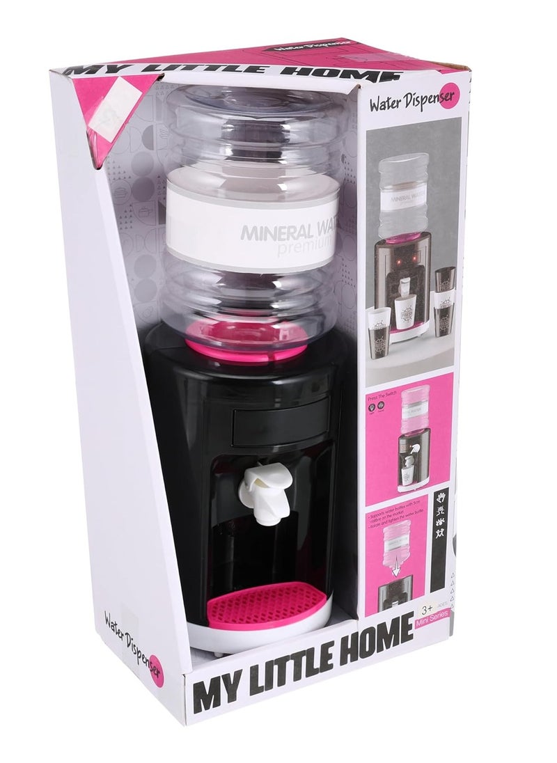 Water Dispenser Kitchen Toy, Black/Pink