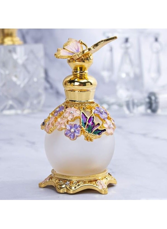 15ML Vintage Butterfly Decoration Perfume Bottle Empty Refillable Reusable Perfume Container Fancy Essential Oil Drop Bottle Decoration ﻿