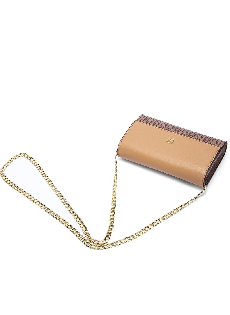 Small Crossbody Bag for Women,Cell Phone Purse Women's Shoulder Handbags Wallet Purse with Credit Card Slots Gold Hardware Chain Purses Shoulder Bag(Khaki)