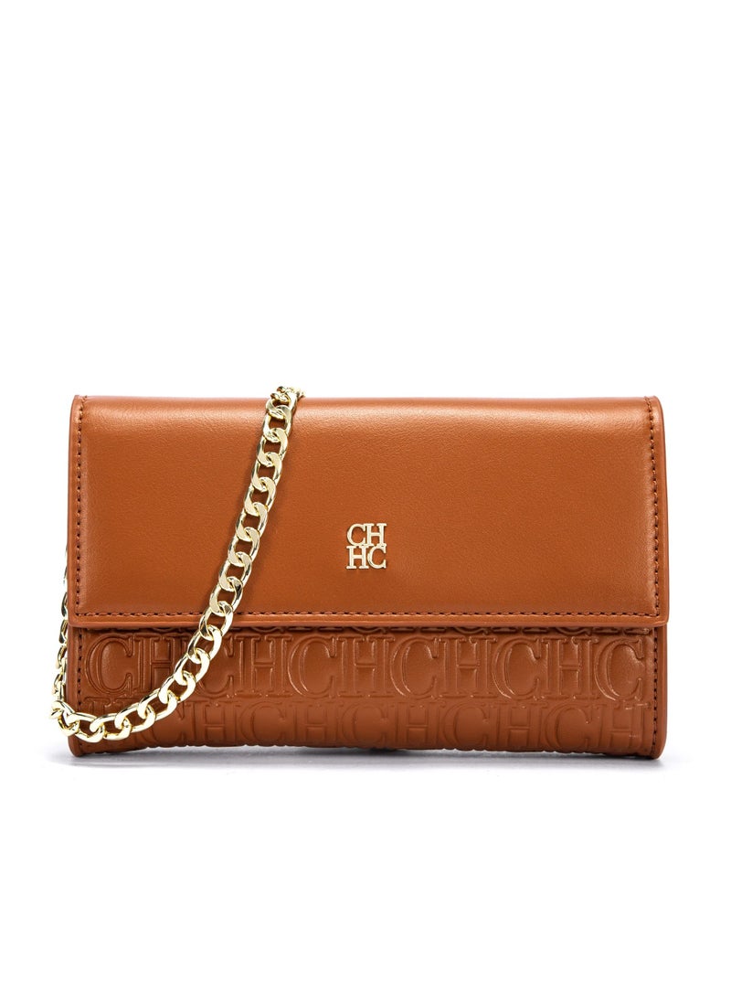 Small Crossbody Bag for Women,Cell Phone Purse Women's Shoulder Handbags Wallet Purse with Credit Card Slots Gold Hardware Chain Purses Shoulder Bag(Brown)