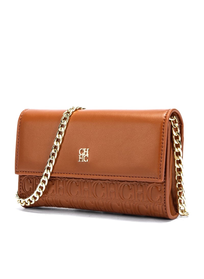 Small Crossbody Bag for Women,Cell Phone Purse Women's Shoulder Handbags Wallet Purse with Credit Card Slots Gold Hardware Chain Purses Shoulder Bag(Brown)