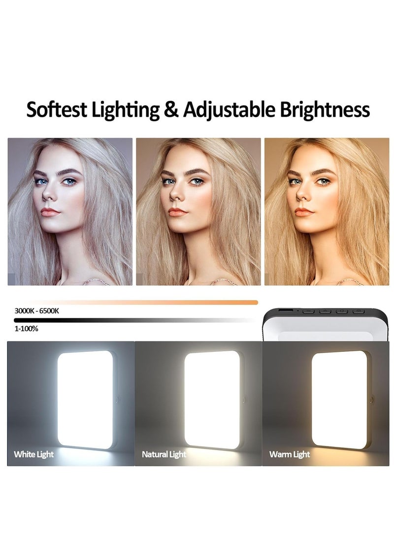 New LED Selfie Light – 60 LED Rechargeable 2200mAh Cell Phone Fill Light, 7 Modes & 10-Level Brightness, Portable Clip-On Light for Photography & Video Calls