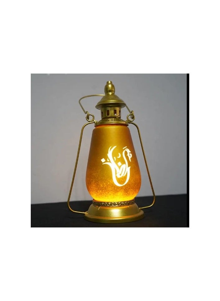 Light Up Your Ramadan LED Lantern Decoration Assorted Metal Lamp Gold Colour