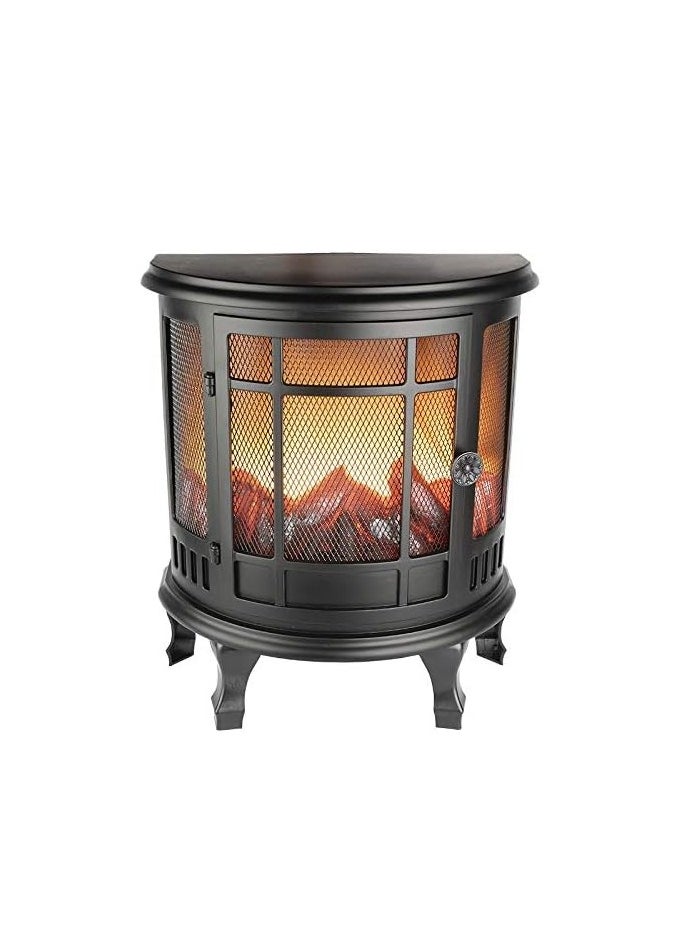 Nostalgia LED Fireplace, Electric Decoration, Battery Operated, No Heating, Realistic Fire/Flame Effect, 35 x 30 x 17 cm, with Timer (6 Hours On, 18 Hours