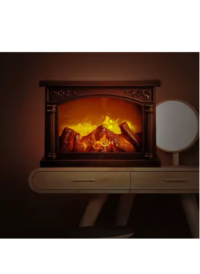 Electric Fireplace LED Fireplace Lanterns Decorative Flameless Led Lantern Battery and USB Operated Wood Burning Fireplace