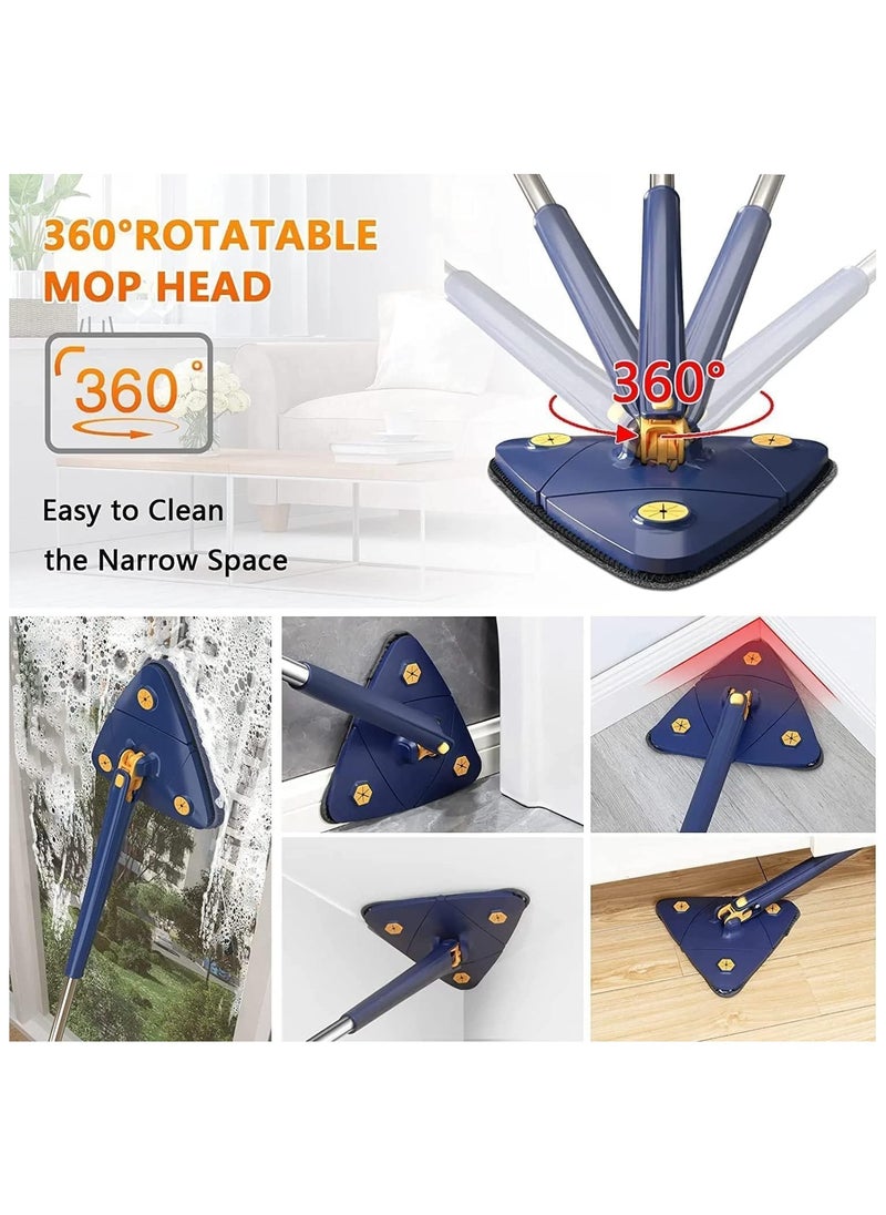 360° Rotatable Triangle Mops for Floor Cleaning,Push-Pull Automatic Self Squeezing Mop,Microfiber Dust Flat Cleaning Kitchen Mops for Floor Wall Window Car Cleaning