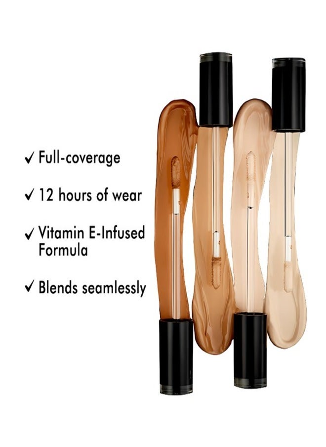 Milani Conceal + Perfect Longwear Concealer in 175 Warm Chestnut – Full Coverage, Lightweight Formula, 16-Hour Wear, Hydrating and Crease-Proof for Flawless Skin, 0.17 fl oz