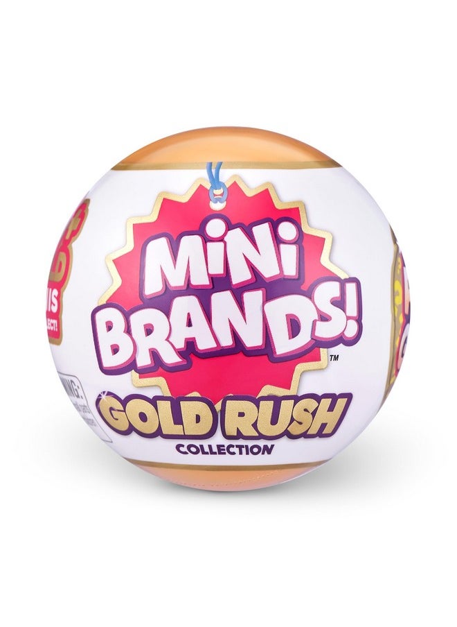 Mini Brands Gold Rush By Zuru Limited Edition Mystery Real Miniature Brands Collectible Toy Capsule, Small Toy For Kids, Girls, Teens, Adults