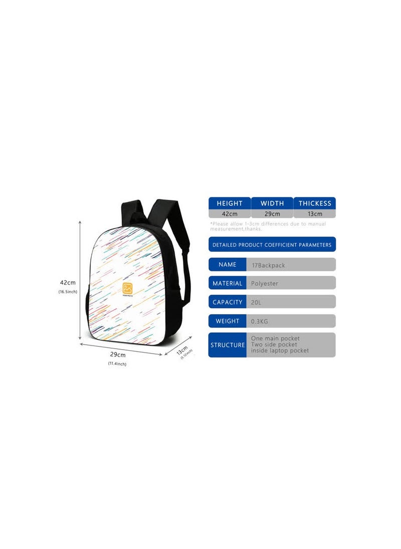 Printed backpack polyester schoolbag large-capacity cross-body bag student-S07-: edge walker (universal standard three-piece set)