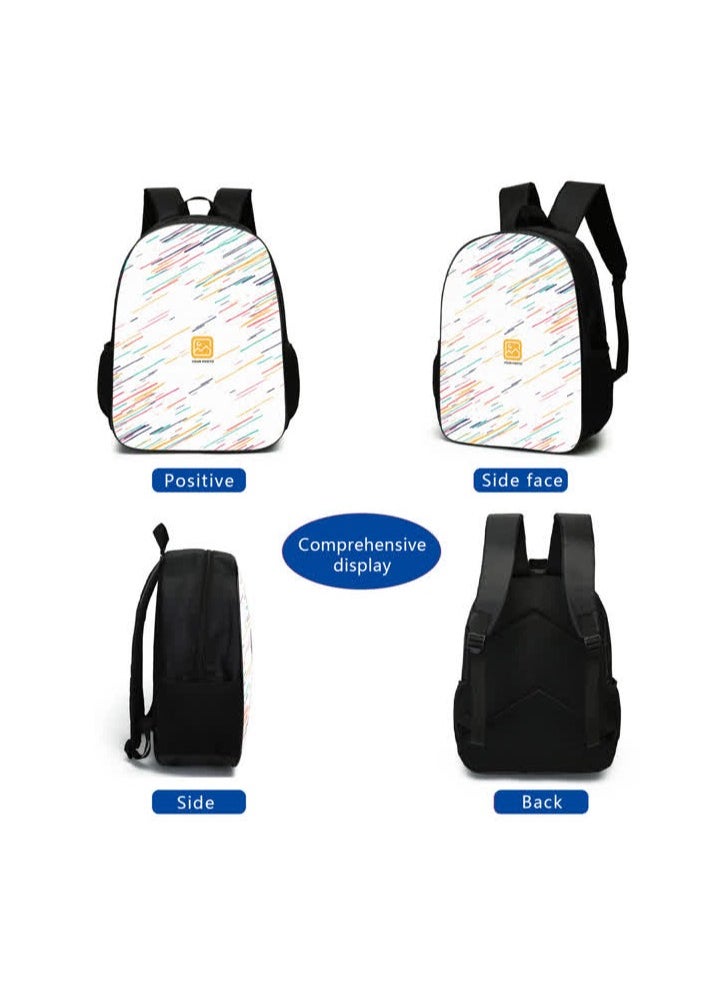 Printed backpack polyester schoolbag large-capacity cross-body bag student-G05-: Ghost Killing Team Kamado Nezuko Mobile (universal standard three-piece set)