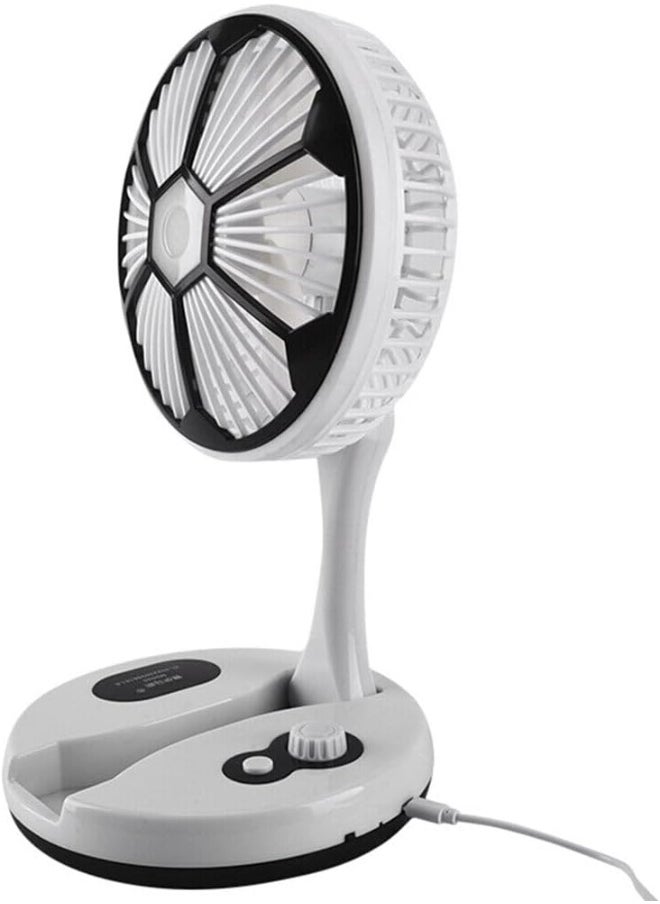 Mini Folding Portable Desk Fan Air Cooler Rechargeable Scalable Outdoor Tourism Home Night Light