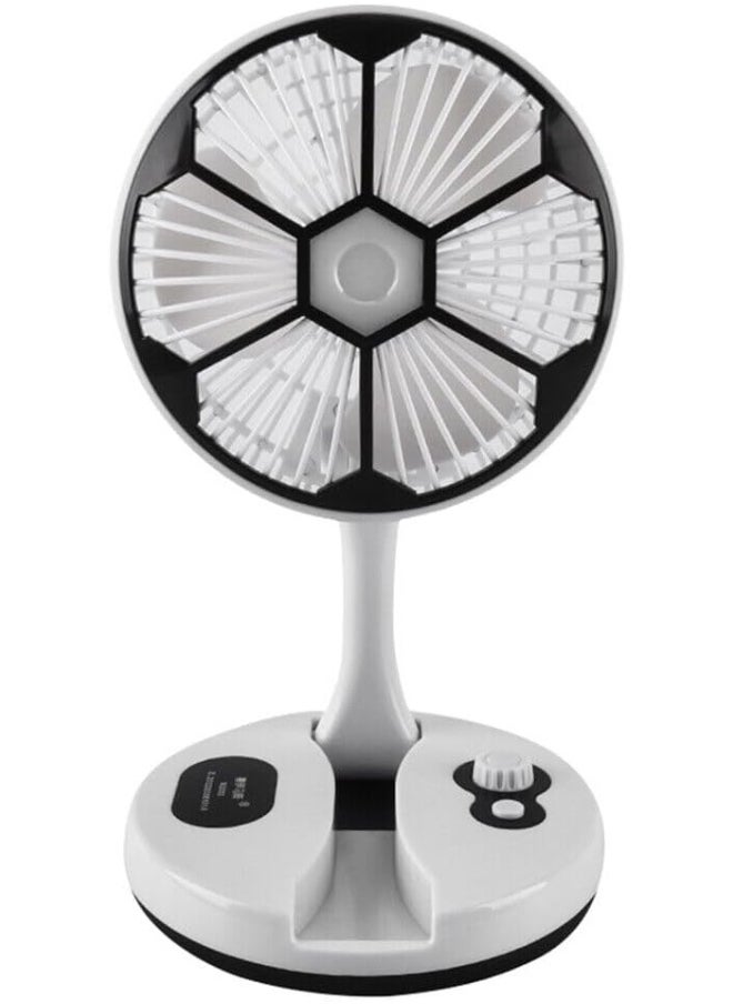 Mini Folding Portable Desk Fan Air Cooler Rechargeable Scalable Outdoor Tourism Home Night Light