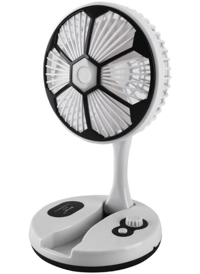 Mini Folding Portable Desk Fan Air Cooler Rechargeable Scalable Outdoor Tourism Home Night Light