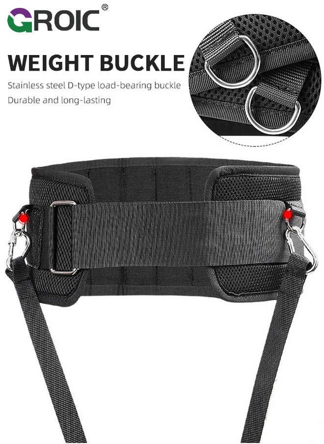 Quick Locking Weighted Belt,Double-Layer Dip Belt for Weight Lifting, Squat Belt, Dip Belt For Weight Lifting, Weighted Belt, Sled Pulling Belt, Pull Up Weight Belt, Rogue Weight Lifting Belt