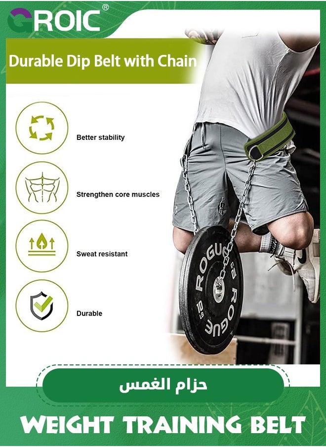 Dip Belt with Steel Chain for Weightlifting Pullup Gym Weighted Lifting Belt for Powerlifting Squat Bodybuilding Waist Support,Pull Ups Belt