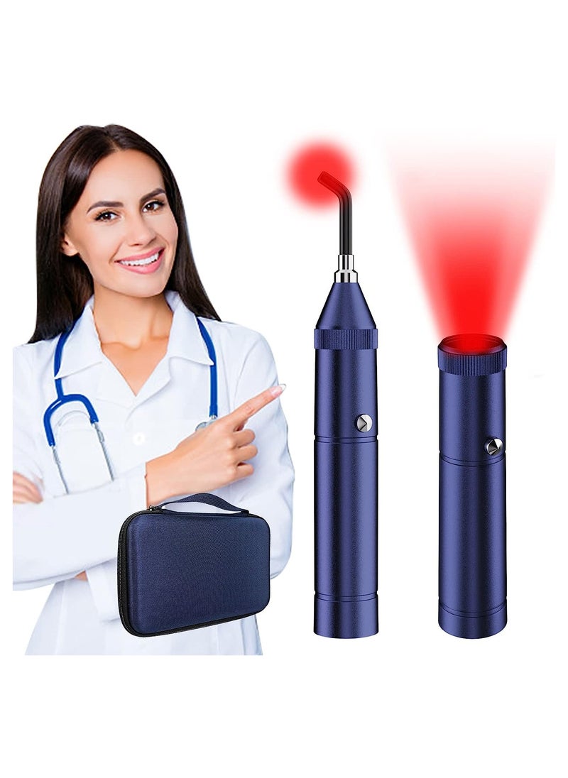 Tashi Infrared Light Therapy Device for Cold Sores, Canker Sores, and Pain Relief in Lips, Mouth, Nose, Ears, Joints, and Muscles with Removable Tip for Targeted Treatment.