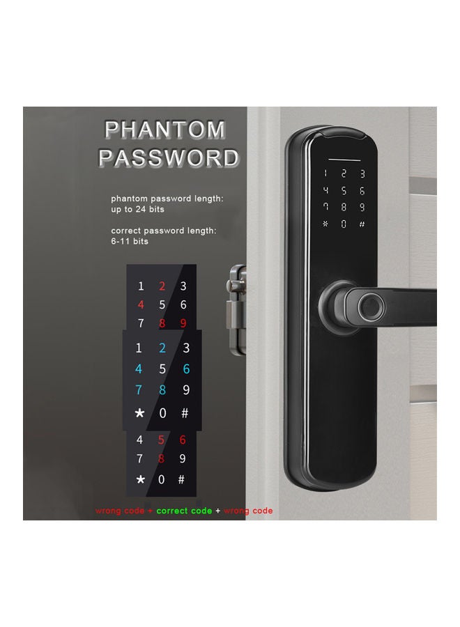 Tuya Fingerprint Indoor Electronic Lock Black