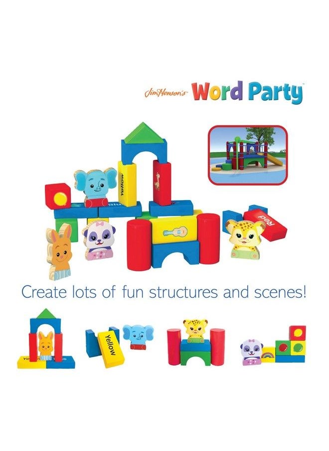 Word Party My First Building Blocks 22 Piece Wood Set Lulu Bailey Franny Kip And 18 Blocks Of Different Shapes And Colors From The Netflix Original Series 18+ Months