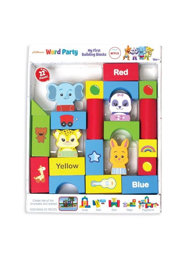 Word Party My First Building Blocks 22 Piece Wood Set Lulu Bailey Franny Kip And 18 Blocks Of Different Shapes And Colors From The Netflix Original Series 18+ Months