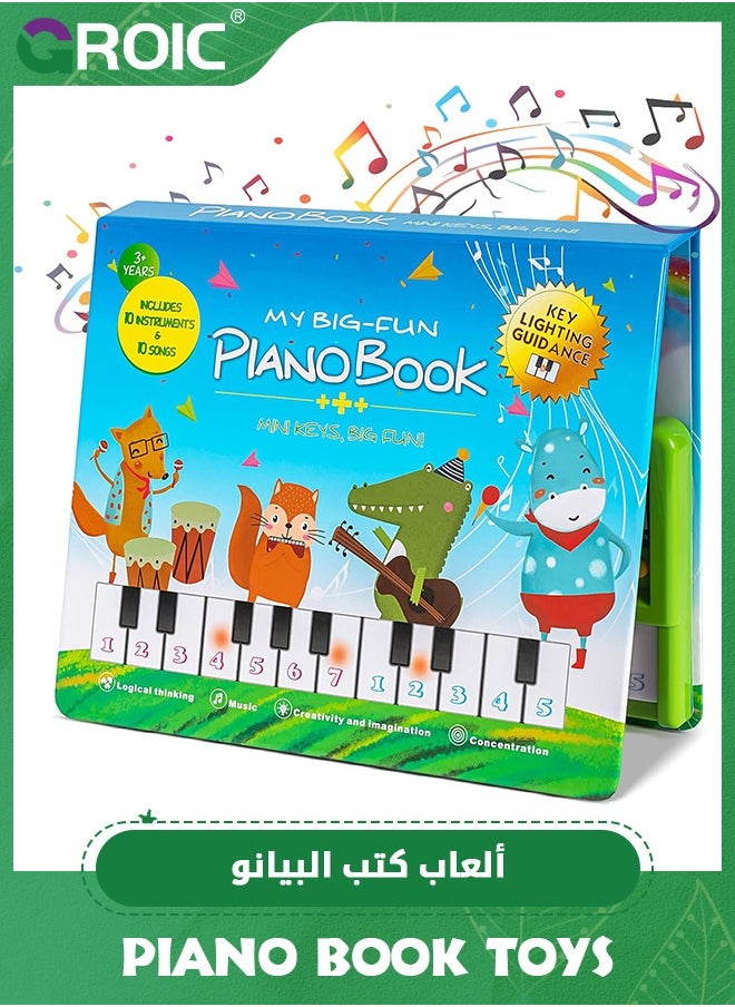 20 Keys Piano Book,Educational Musical Toy for Kids,Kids Keyboard Piano Educational Music Toys,Piano Toy with Piano Book