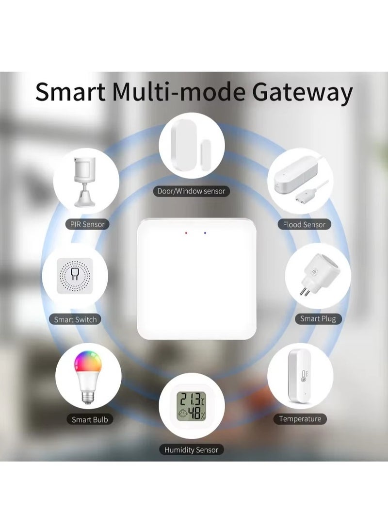 Tuya Zigbee Gateway Hub, Wireless Remote Controller Smart Home Bridge, Work with Tuya ZigBee Smart Products, Support 2.4GHz WiFi, Compatible with Smart Life, Alexa, Google Assistant to Voice Control