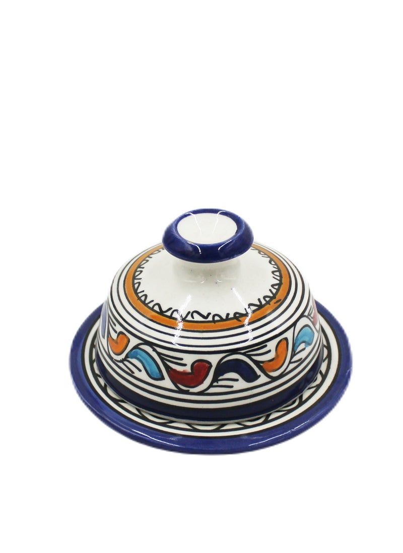 Moroccan Handmade Hand Painted Sugar Pot 9.5 Cm