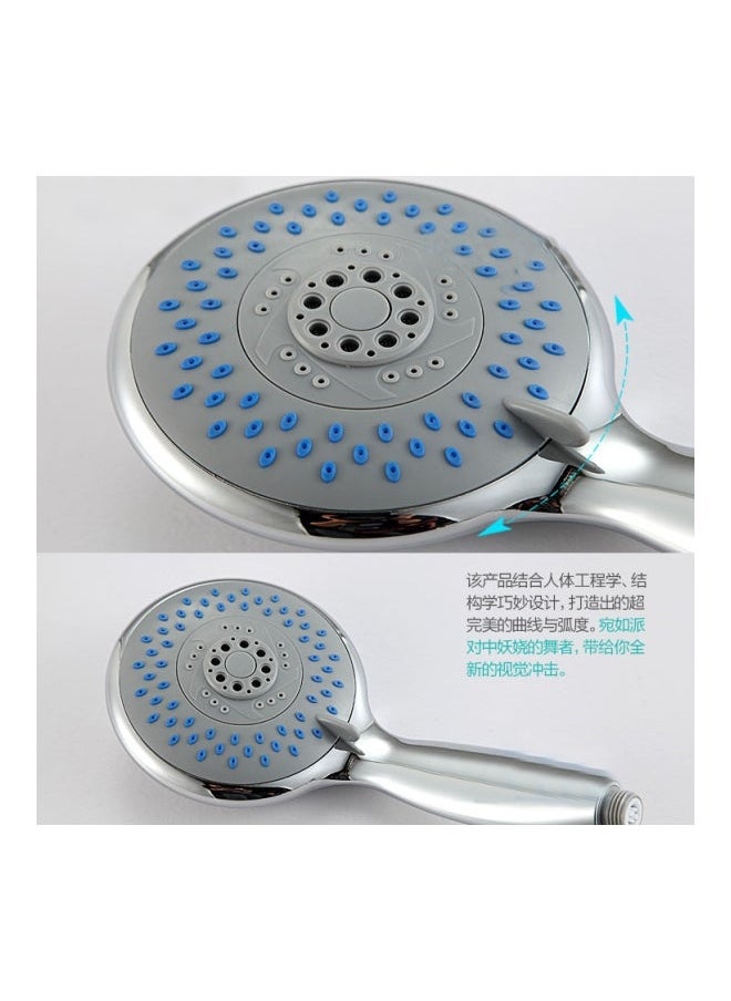 Handheld Shower Head Set With Hose Silver