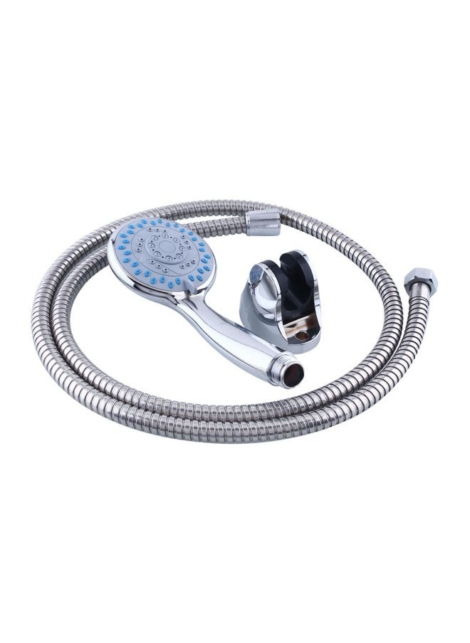 Handheld Shower Head Set With Hose Silver