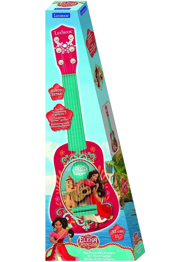 Lexibook Disney Elena Of Avalor Elena My First Guitar For Children, 6 Nylon Strings, 21’’ Long, Guide Included