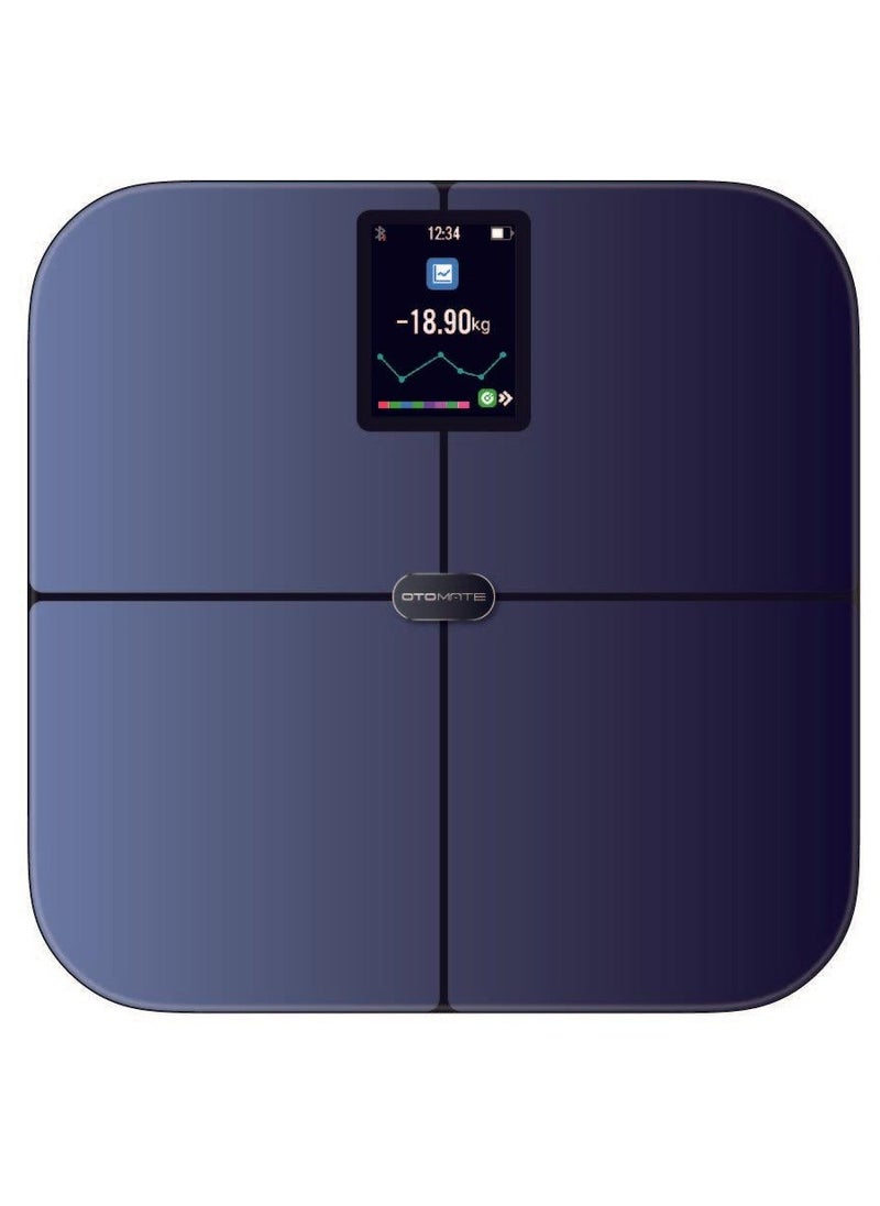 Personal Smart Body Scale Upto 180Kg 0.1Kg Bluetooth Large Tft Colour Screen Accurate Weight Tracking Monitors Heart Rate Tracks Body Fat Easy App Sync Google Fit, Apple Health, Fitbit Full Body Report Automatic Profile Identification