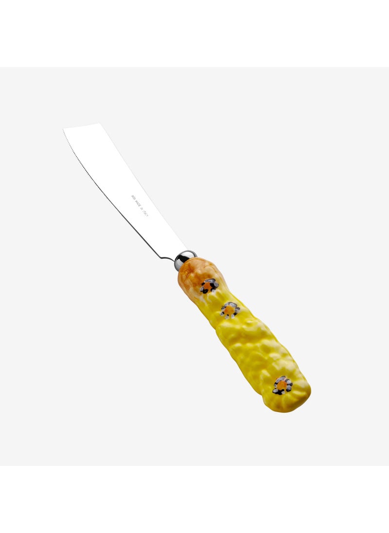 Yellow Ceramic Cake Knife, Camomilla Collection