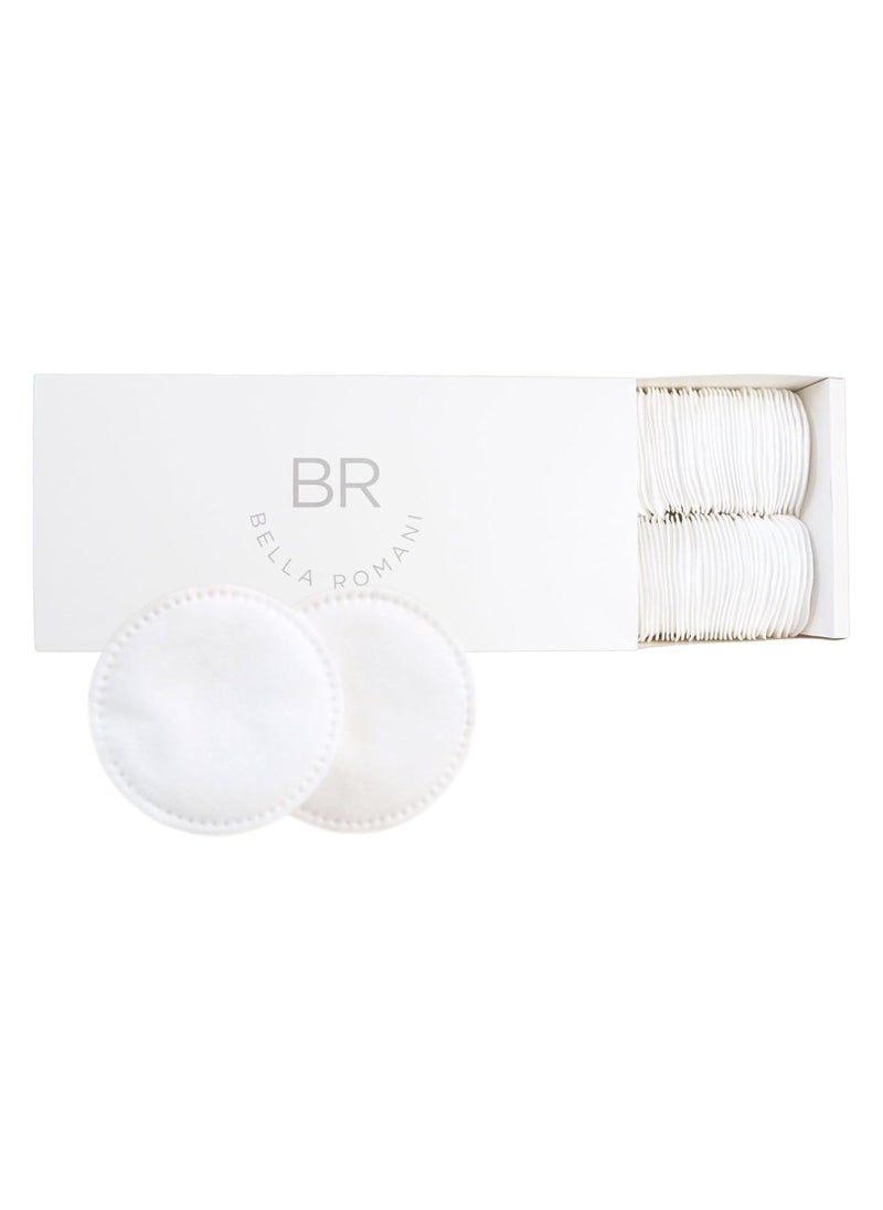 Cotton Rounds Makeup Remover Pads - Pack of 200 - Organic Pads, Lint Free, Eco-Friendly, Compostable, Unique Triple Layers & Ultra Soft - Nail Polish Remover (White, 200)