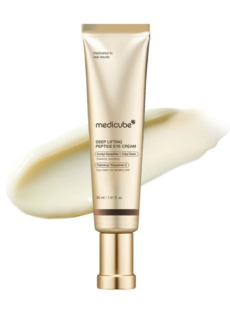 Medicube Deep Reviving Peptide Eye Cream 30ml | Eye Treatment Cream with Quadruple Peptides, Niacinamide, and Squalane | Reduces Signs of Aging and Fine Lines